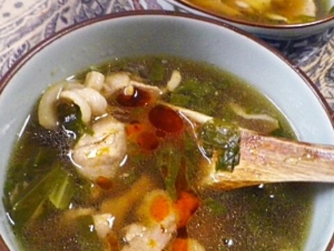 セロリ豚の中華風スープ